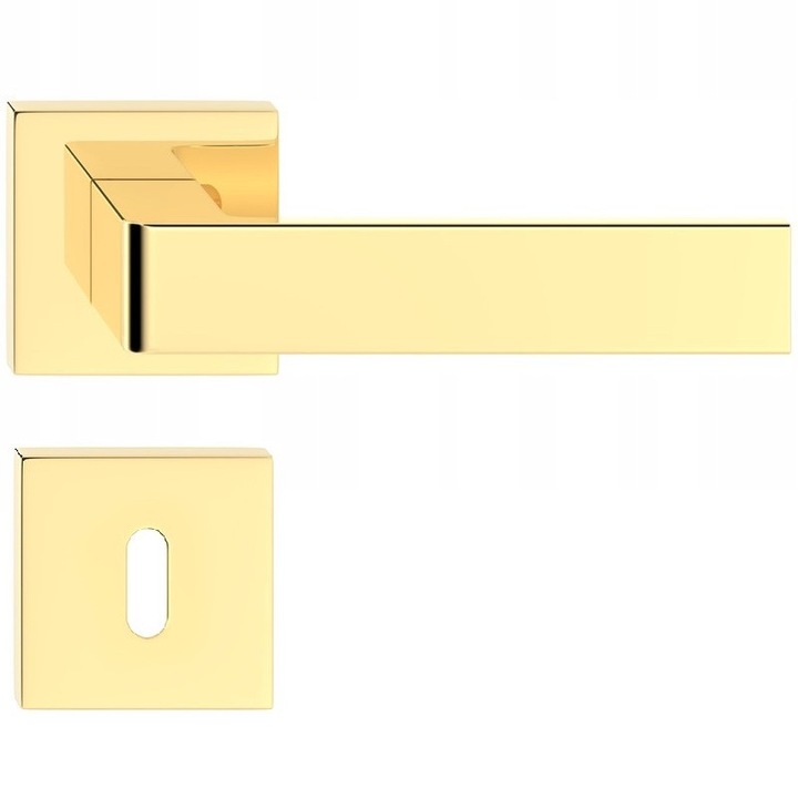 Manere usi RUMBA, auriu lucios, rozeta cheie