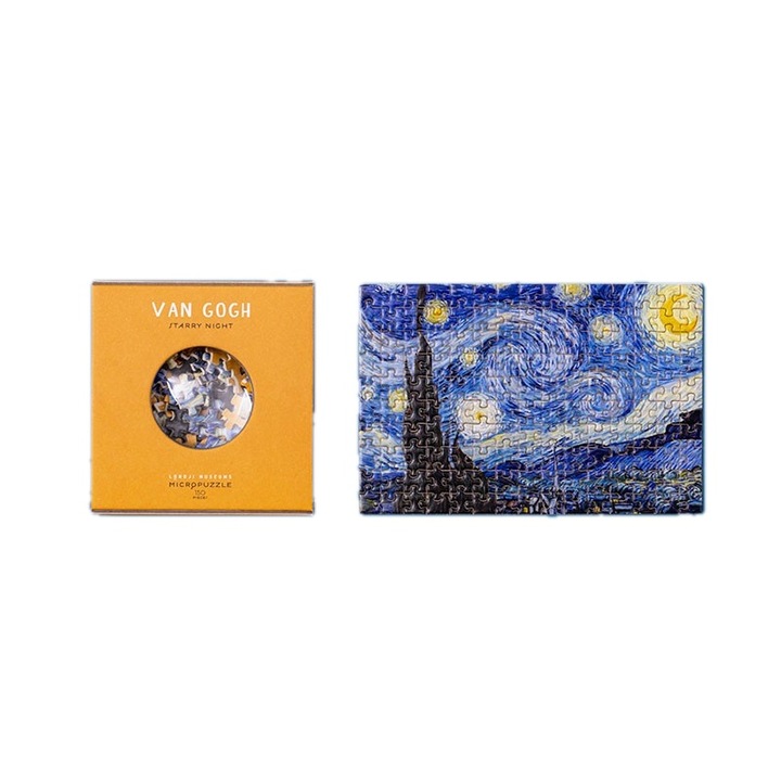Micropuzzle Zoom, Van Gogh Csillagos éj, Londji, 10x15 cm, +10 év, 150 darab