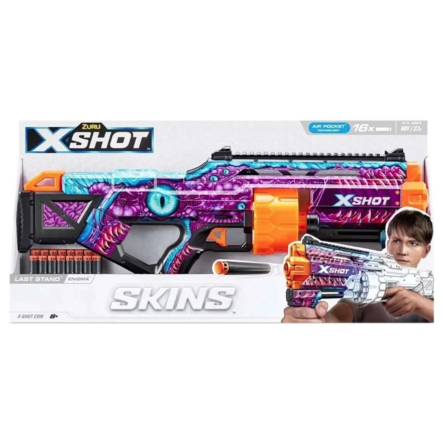 Blaster cu 16 săgeți X-Shot Excel Skins Last Stand Enigma - eMAG.ro