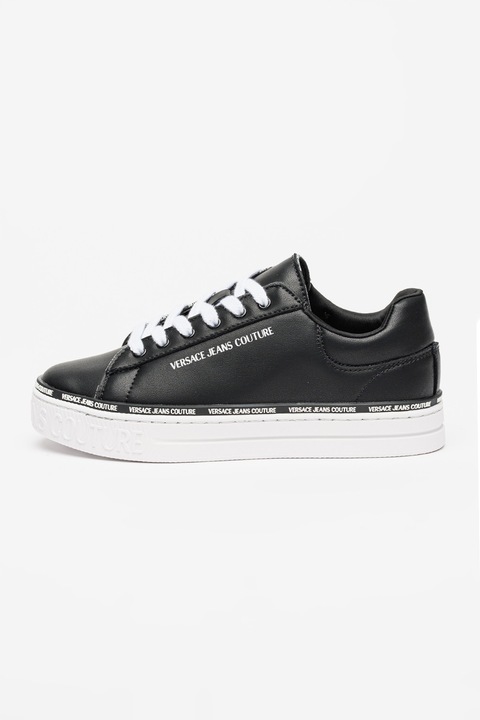 Versace Jeans Couture, Court műbőr sneaker, Fehér/Fekete