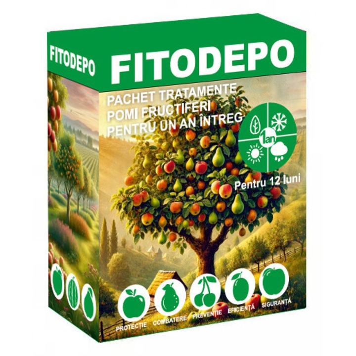 Pachet tratament pomi fructiferi pentru un an intreg, FitoDepo