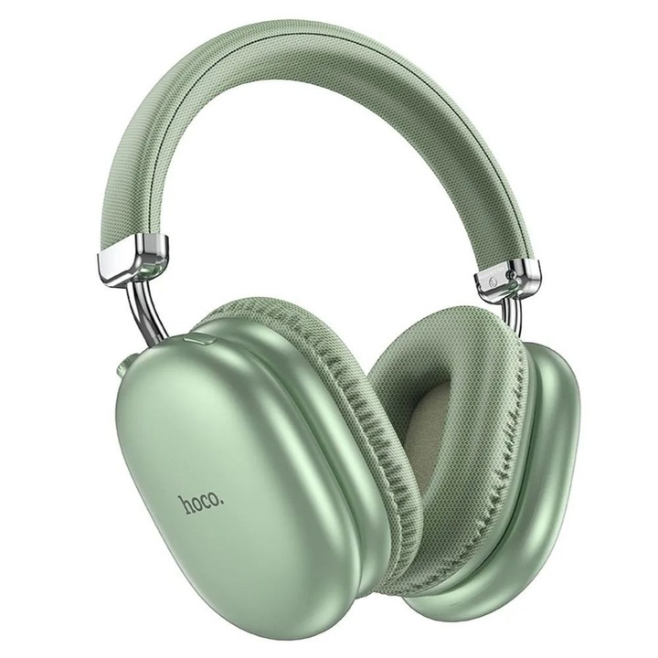 Casti bluetooth 5.3, fara fir, HOCO W35 Max, pliabile, reglabile, buton sunet incorporat, verzi