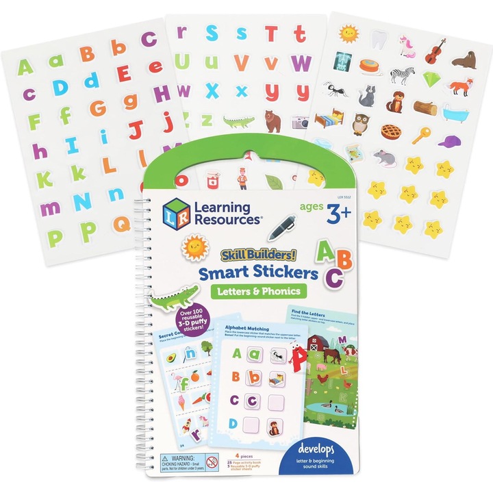 Set activitati educative cu abtibilduri - Litere si sunete lb.engleza
