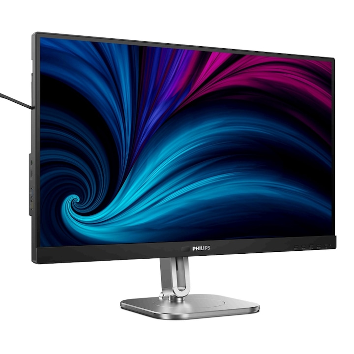 Philips 27"-es 27B2U4601/00 IPS LED monitor, QHD 2560 x 1440, HDMI, DisplayPort, hangszórók, Pivot, 120 Hz, 4 ms fekete/ezüst