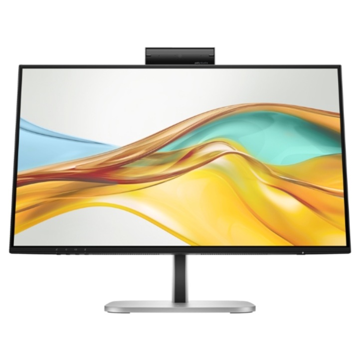 HP 23,8"-os IPS LED monitor 524pm, Full HD 1920 x 1080, HDMI, DisplayPort, webkamera, Pivot, hangszórók, fekete/ezüst