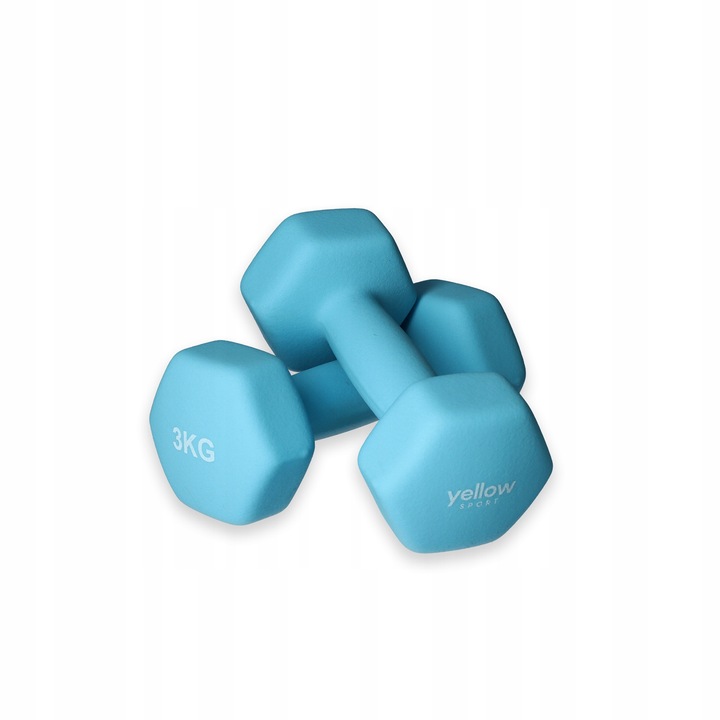 Set gantere yellowSPORT yellowDUMBBELL, 2 x 3 kg, albastru, 1 pereche