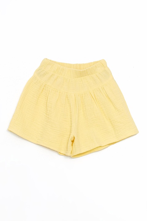 LC WAIKIKI, Pantaloni scurti uni cu talie elastica, Galben