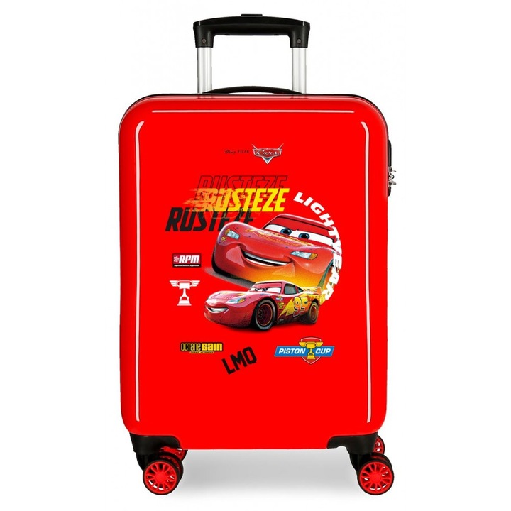 Troler cabina ABS Cars Rusteze Lightyear, rosu, 38x55x20 cm