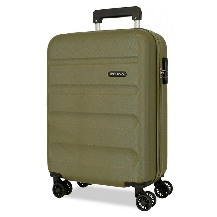 Troler cabina, Roll Road Flex, ABS, kaki, 38x55x20 cm