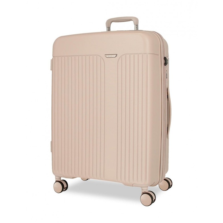 Troler mediu, Movom New Trendy, polipropilena, expandabil, TSA, taupe, 48x68x27 cm