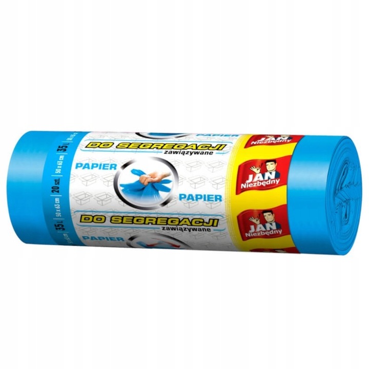 Чували за боклук Jan Niezbedny, 35 литра, комплект от 20, син цвят