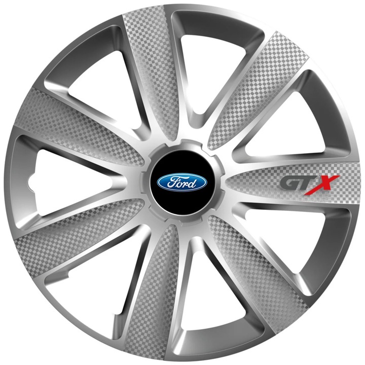 Set 4 Capace Roti GTX Gri R14, Pentru Ford