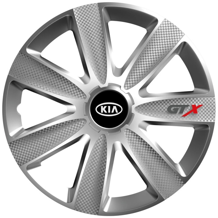 Set 4 Capace Roti GTX Gri R15, Pentru Kia
