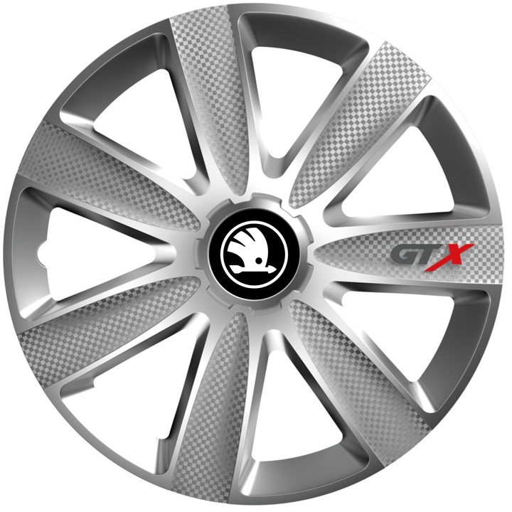 Set 4 Capace Roti GTX Gri R16, Pentru Skoda Nou
