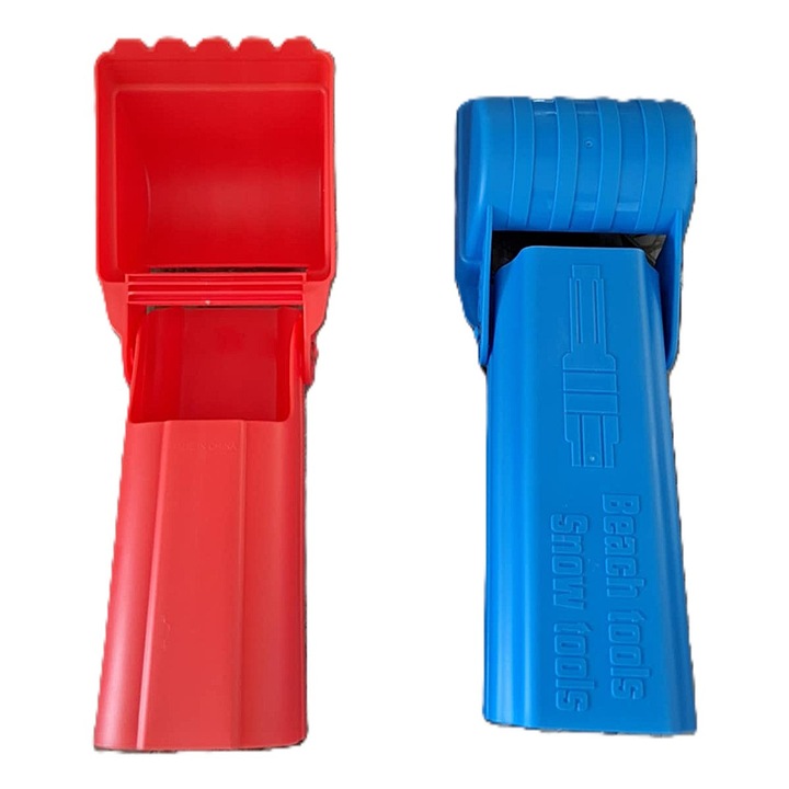 Brate de Excavator pentru Copii, Nisip si Zapada, Set Albastru & Rosu