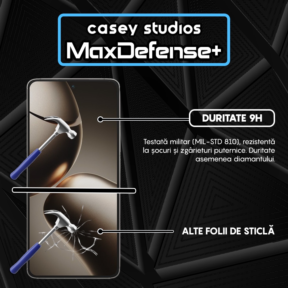Folie Sticla CASEY STUDIOS™ compatibila cu Xiaomi 14T Pro, Full Cover 3D, Sticla Securizata, Duritate Militara, Ultra HD, Protectie Profesionala Ecran 3D, Anti Socuri