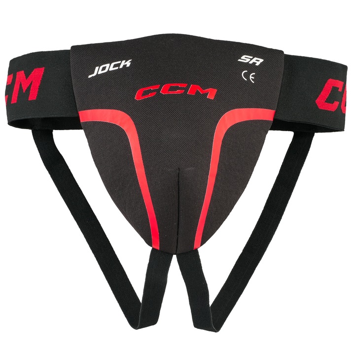 CCM JOCK JR sport jockstrap fekete/piros, OSFA