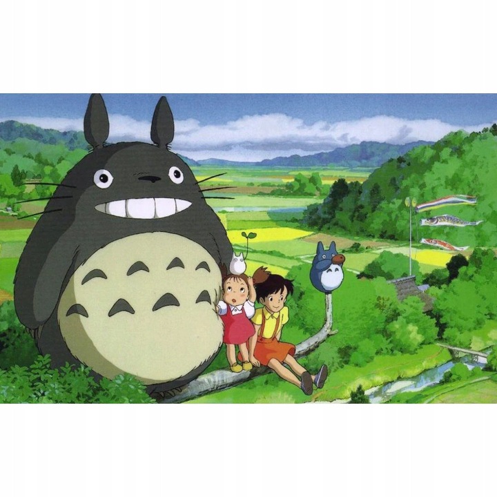 Számok szerinti festőkészlet kerettel, Totoro Ghibli, Nerd Hunters, Vászon, Festékek, Ecsetek, 50 cm x 40 cm