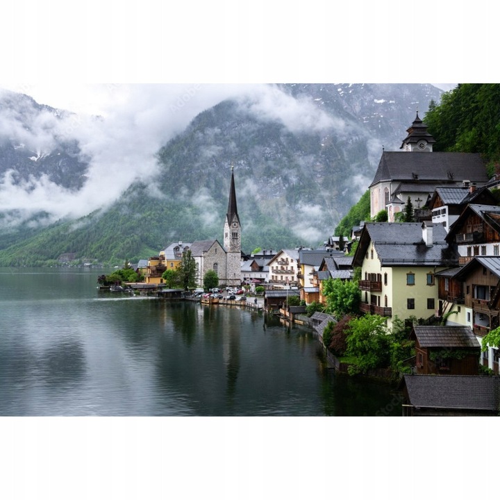 Set Pictura pe Numere cu Rama, Linistea Alpilor, Nerd Hunters, Panza, Vopsele Acrilice, Pensule, 50 cm x 40 cm