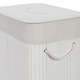 Cos de rufe alb din bambus, 72 l