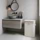 Cos de rufe alb din bambus, 72 l