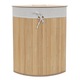 Cos de rufe coltar cu capac, bambus, 60 l