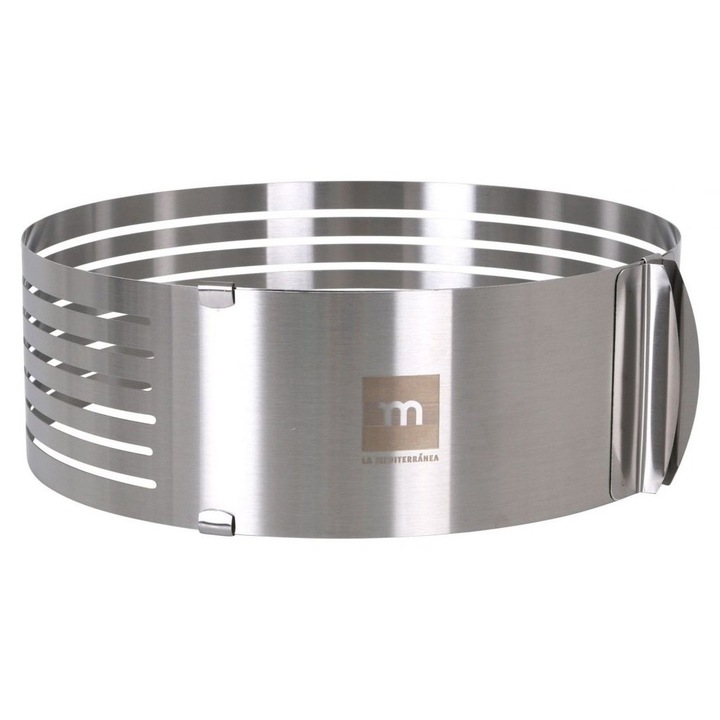 Kihúzható rozsdamentes acél forma torta tetejének vízszintes szeleteléséhez, 24-30 cm