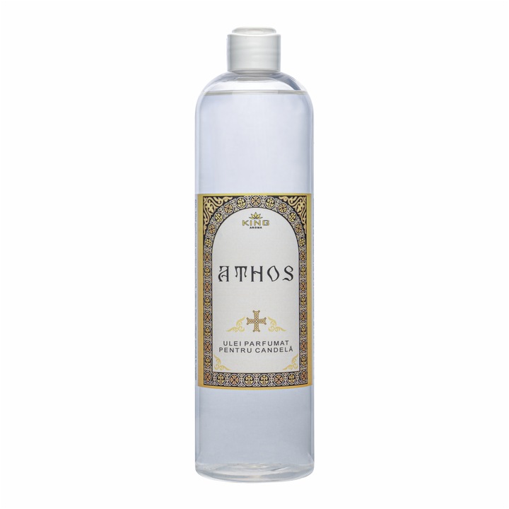 Ulei parfumat pentru candela KING Aroma® ATHOS, aroma liturgica cu Smirna, Mir si Nard, 500 ml