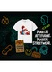 Tricou Pisica Craciun cu caciula rosie si fundal negru, Barbat, 100% bumbac, Cri-Flo, Culoare Alb, Marime S