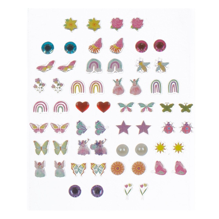 Cercei Autocolanti cu Zane de Diferite Modele pentru Copii - 30 de perechi