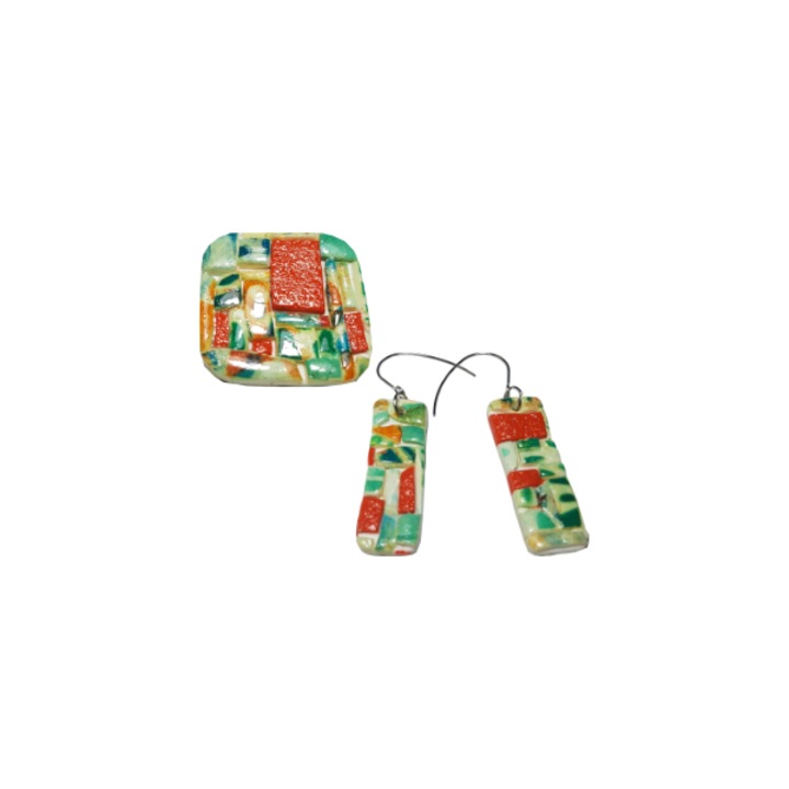 Colectia Mozaic Earrings, Verde
