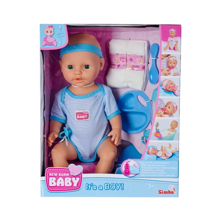 Кукла за новородено бебе 43 см