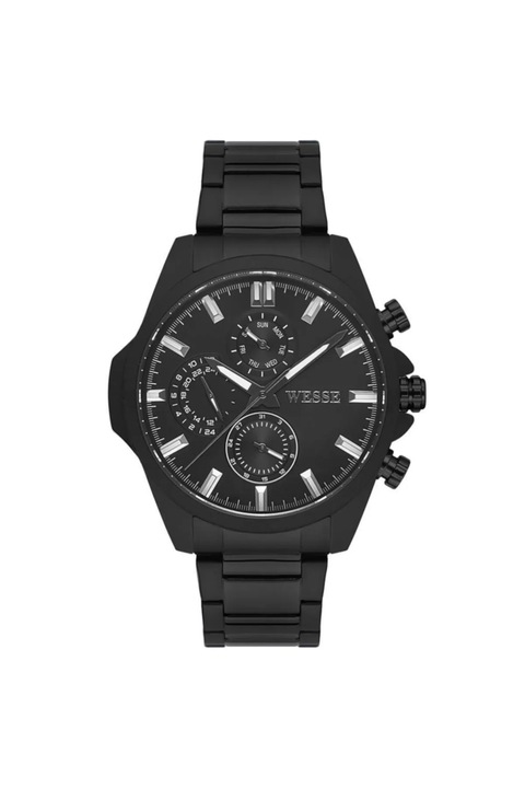 Ceas barbatesc Wesse WWG205806, curea din otel, negru, 44mm, 5ATM