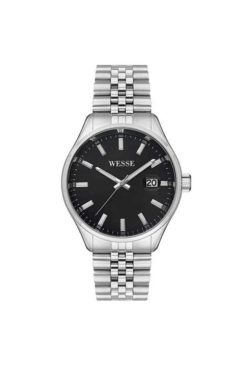 Ceas barbatesc Wesse WWG206801, curea otel, 42mm, argintiu, rezistent la apa 5 ATM