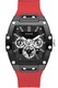 Часовник за мъже Guess, модел GW0203G4, корпус от стомана, 45x41мм, силиконова каишка, водоустойчив на 5 ATM, червен/черен