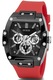 Часовник за мъже Guess, модел GW0203G4, корпус от стомана, 45x41мм, силиконова каишка, водоустойчив на 5 ATM, червен/черен