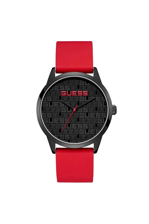 Ceas barbati Guess, quartz, rosu/negru, 44 mm