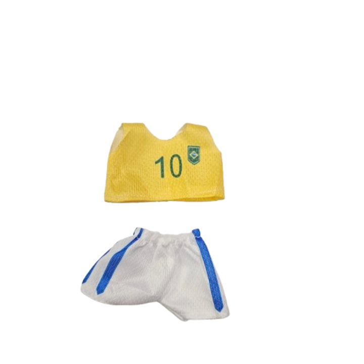 Комплект дрехи Labubu, Текстилни, 2 броя, Жълт/Бял