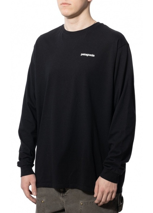 Мъжка блуза, Patagonia, P-6 Logo Responsibili-Tee, дълъг ръкав, черен, памук, M INTL