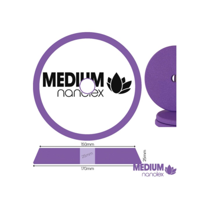 Burete Polish Mediu Nanolex Polishing Pad Medium DA 170X25X150 mm 1buc