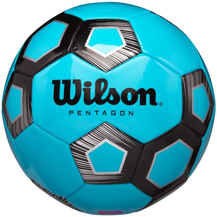 Minge fotbal Wilson Pentagon, sintetic, albastru, marimea 5