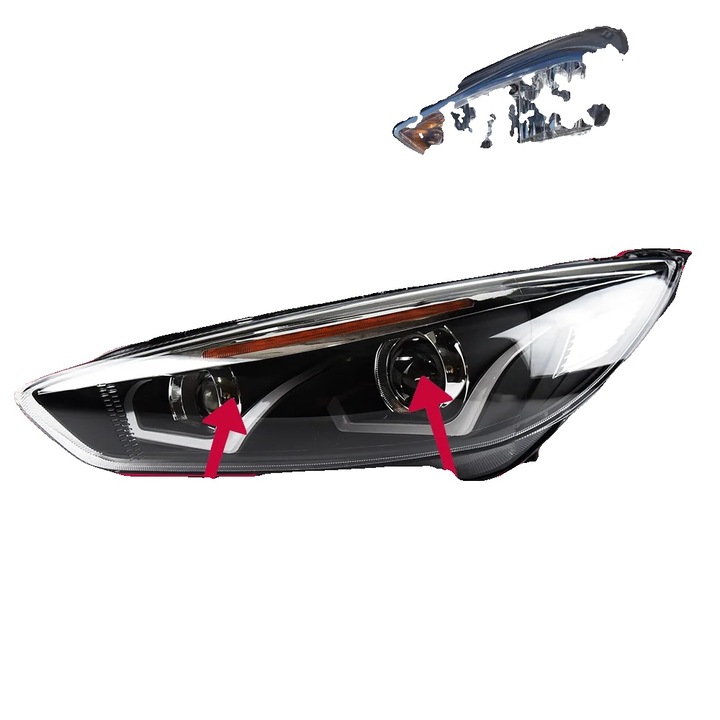 Far auto LED, material PP, 12V, multicolor, 3cm