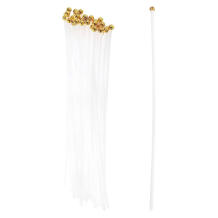 Set 100 bete de steag din plastic natural 28x1x1cm