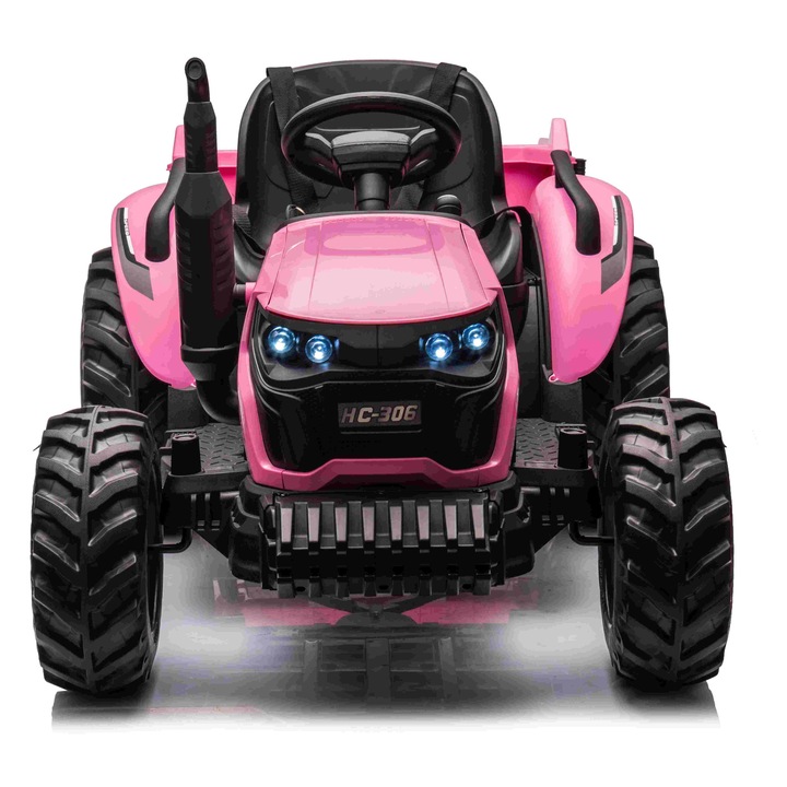 Tractor GROW 1804, roz, masinuta pentru copii