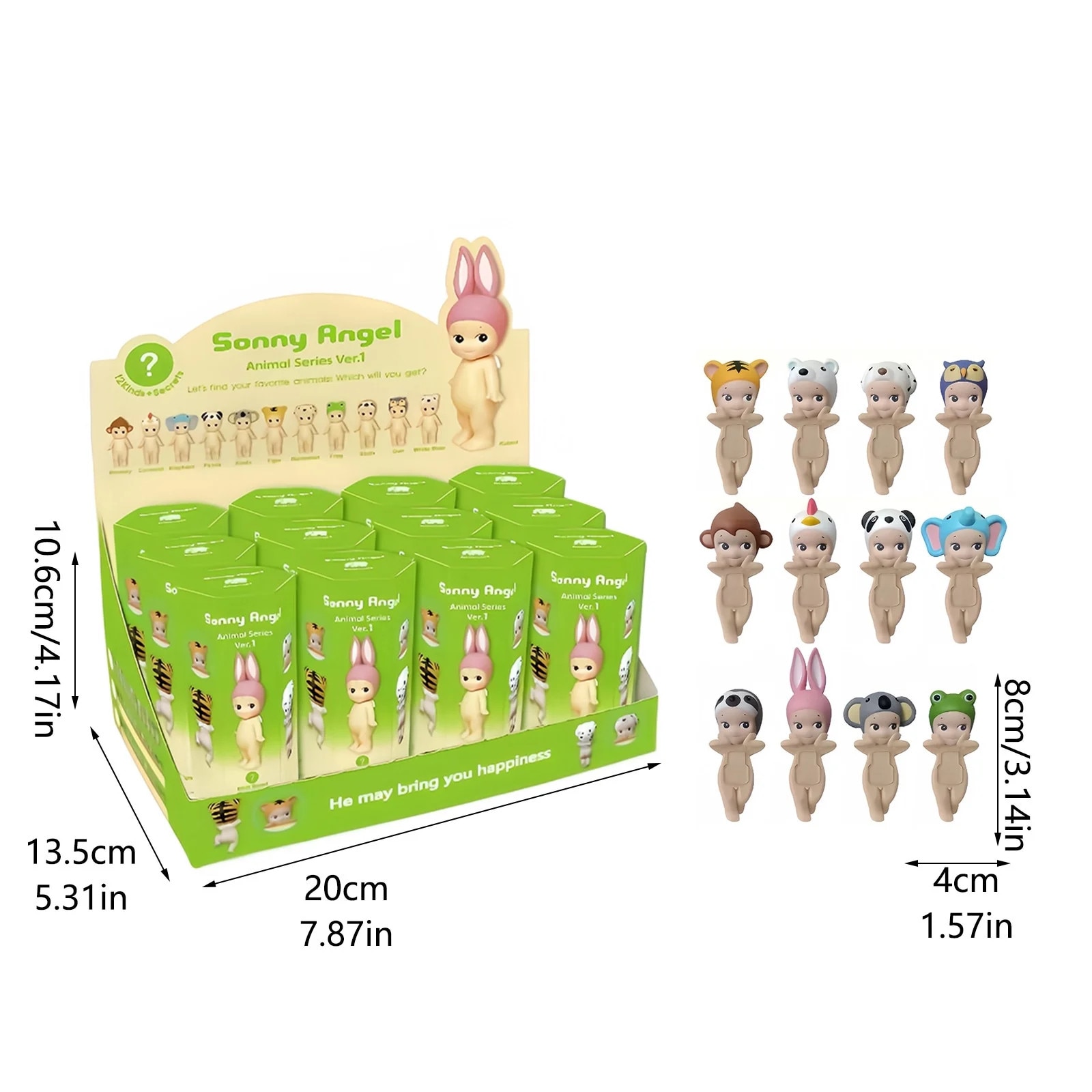 Set 12 Figurine Mini, Sonny Angel Hippers, Multicolor - eMAG.ro
