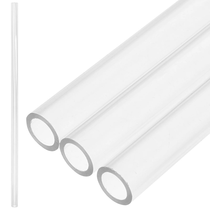 Тръба за течно охлаждане YANYXR 50x1.4x1.4cm прозрачна, комплект 4 броя
