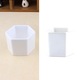Ghiveci ceramic alb pentru plante, 7x7x5cm, set de 1 bucata, cu gauri de drenaj