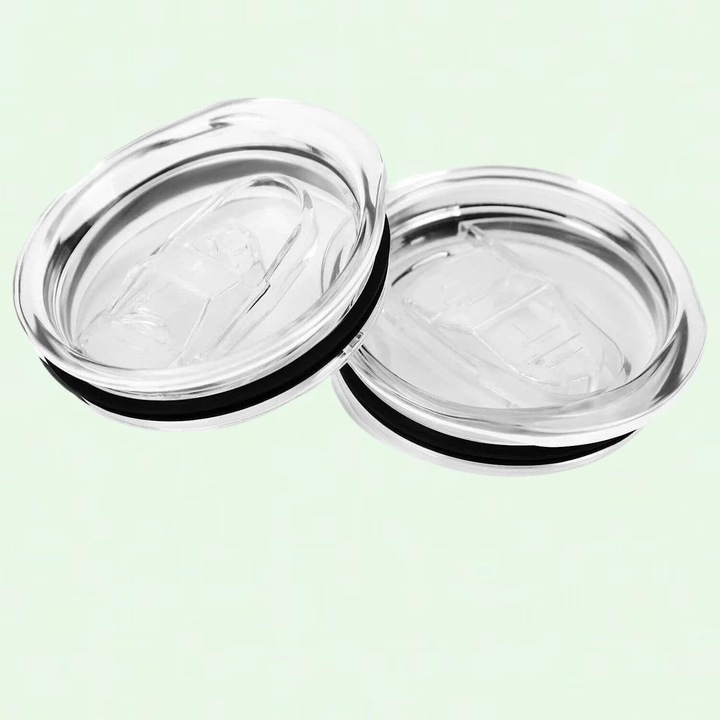 Set 2 capace pentru pahare skinny, 15 oz 20 oz, BPA-free, transparent, 2.72x2.75 inch