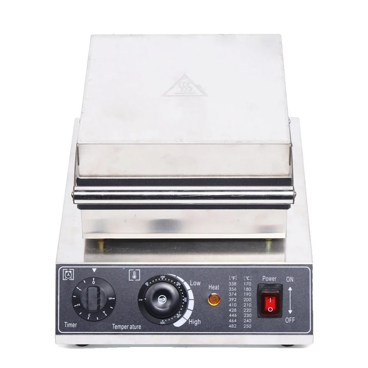 Aparat de preparat waffles, 2000W, 2 forme, inox, aluminiu turnat, dimensiune 3.9x6.5 inch