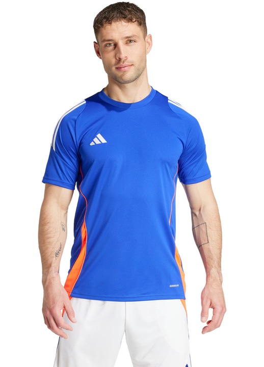 Férfi póló, Adidas, Tiro 24, kék, újrahasznosított poliészter, L INTL